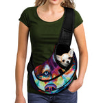 Colorful Siberian Husky Print Pet Sling Carrier