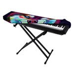 Colorful Siberian Husky Print Piano Keyboard Cover