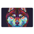 Colorful Siberian Husky Print Polyester Doormat