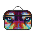 Colorful Siberian Husky Print Portable Lunch Bag