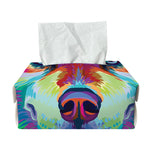 Colorful Siberian Husky Print Rectangle Tissue Box Cover