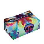 Colorful Siberian Husky Print Rectangle Tissue Box Cover