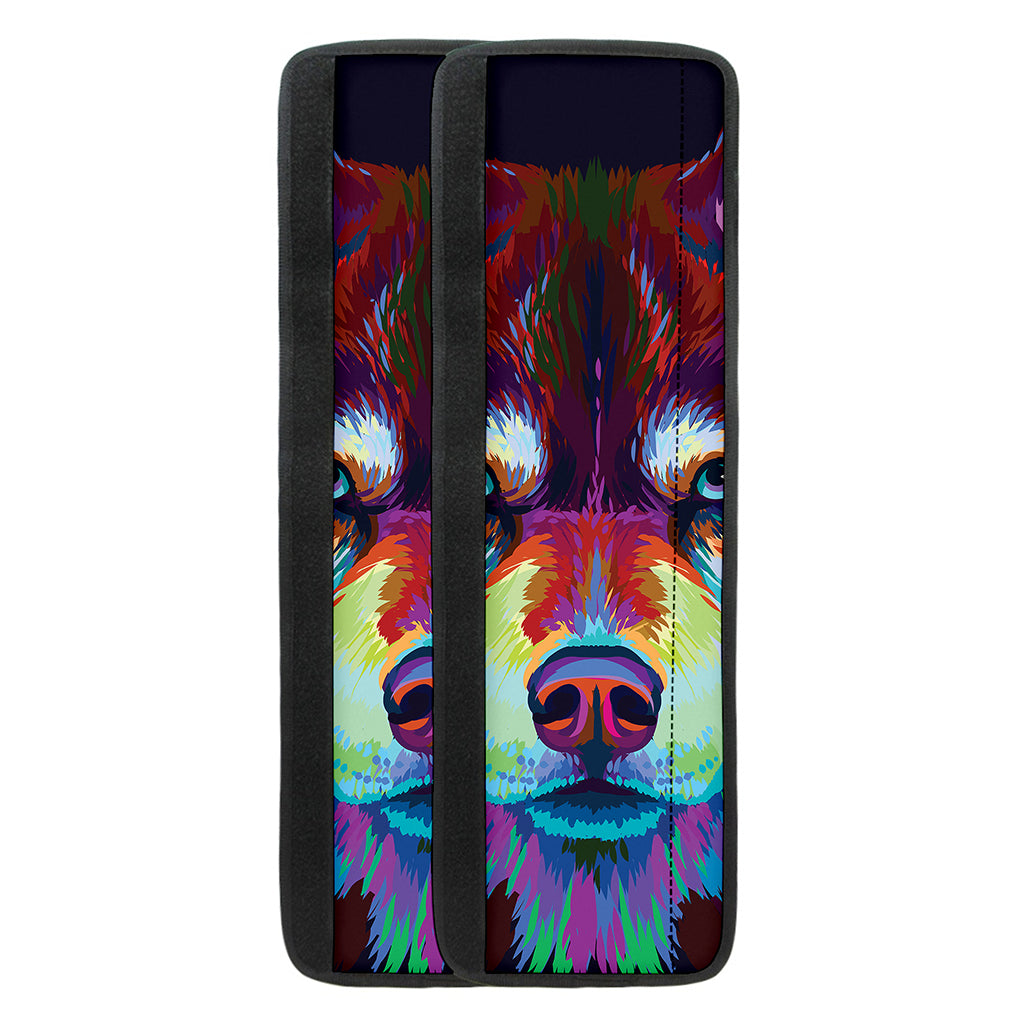 Colorful Siberian Husky Print Refrigerator Handle Covers