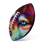 Colorful Siberian Husky Print Rugby Ball