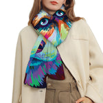 Colorful Siberian Husky Print Scarf