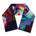 Colorful Siberian Husky Print Scarf