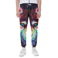 Colorful Siberian Husky Print Joggers