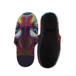 Colorful Siberian Husky Print Slippers