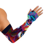 Colorful Siberian Husky Print Sun Protection Arm Sleeves