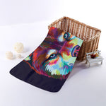 Colorful Siberian Husky Print Towel