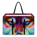 Colorful Siberian Husky Print Utility Tote Bag