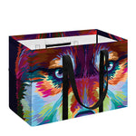 Colorful Siberian Husky Print Utility Tote Bag