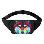 Colorful Siberian Husky Print Waist Bag