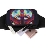 Colorful Siberian Husky Print Waist Bag