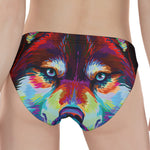 Colorful Siberian Husky Print Women's Panties