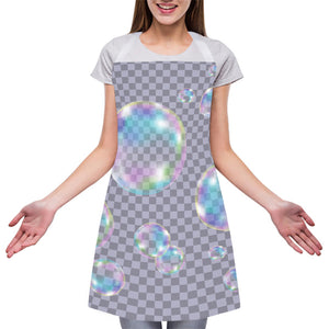 Colorful Soap Bubble Print Adjustable Apron