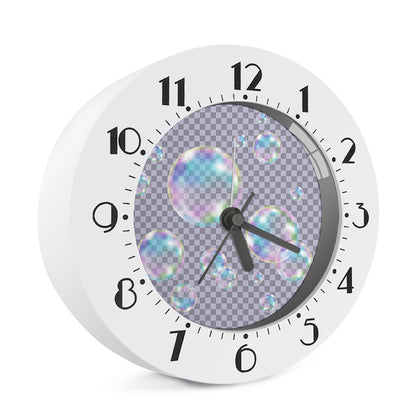 Colorful Soap Bubble Print Alarm Clock
