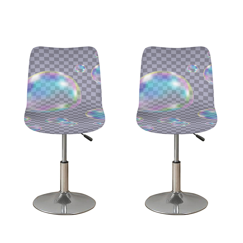 Colorful Soap Bubble Print Bar Stool Covers