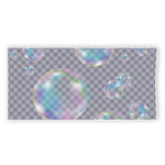 Colorful Soap Bubble Print Beach Towel