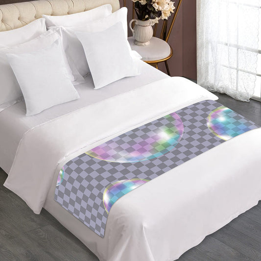 Colorful Soap Bubble Print Bed Runner