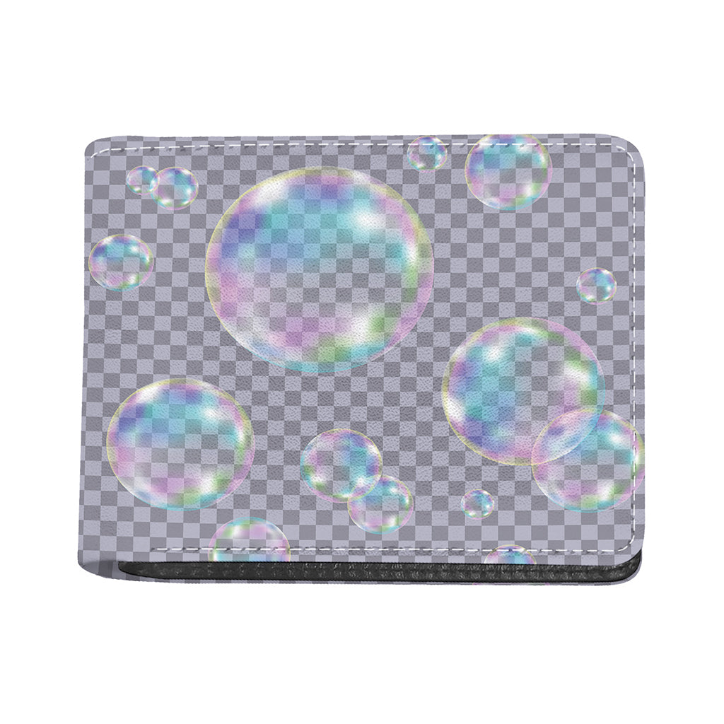 Colorful Soap Bubble Print Bifold Wallet