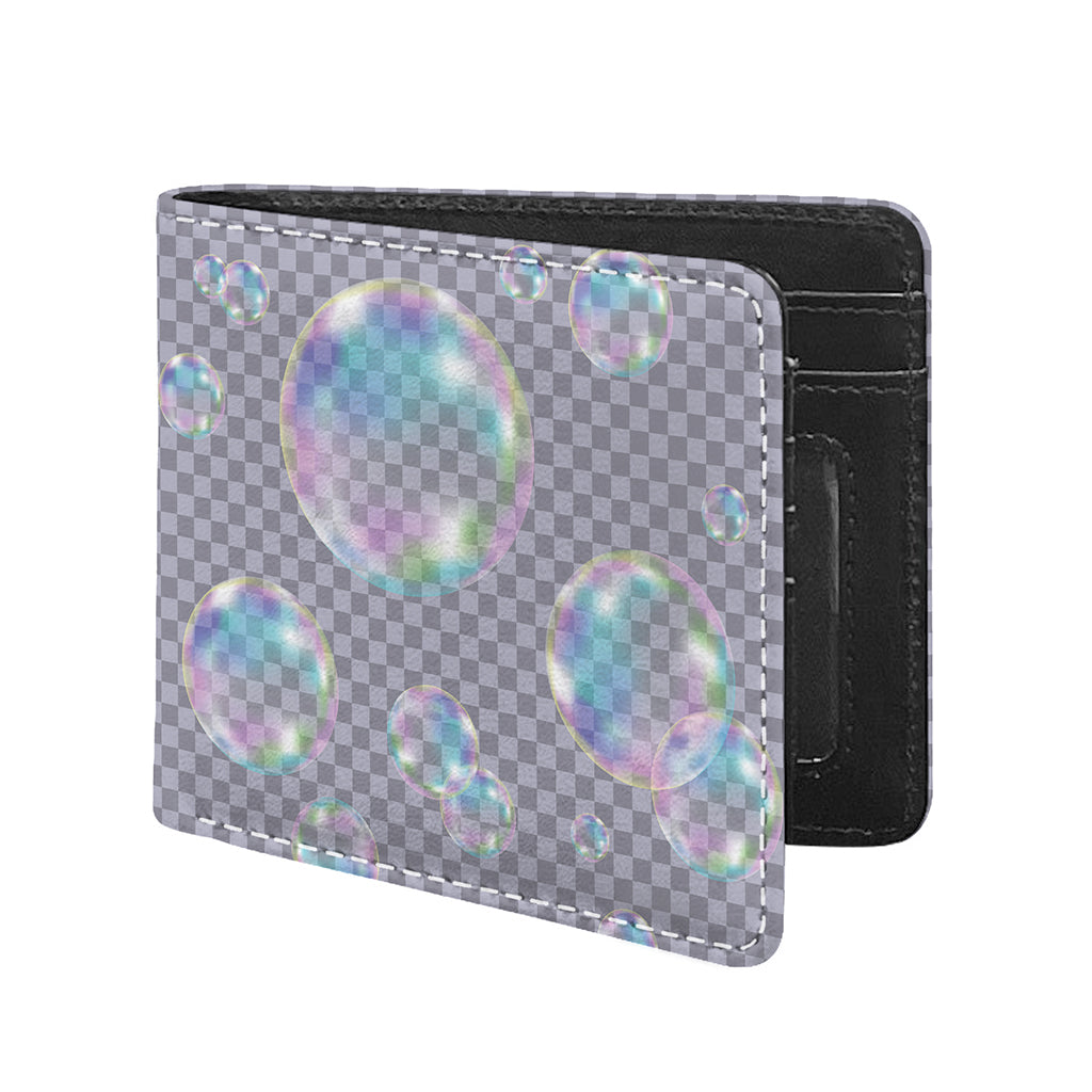 Colorful Soap Bubble Print Bifold Wallet