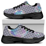 Colorful Soap Bubble Print Black Chunky Shoes