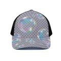 Colorful Soap Bubble Print Black Mesh Trucker Hat