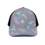 Colorful Soap Bubble Print Black Mesh Trucker Cap