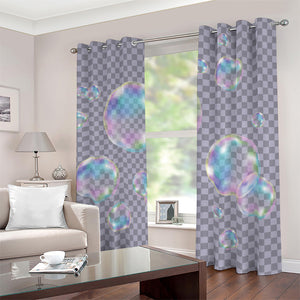 Colorful Soap Bubble Print Blackout Grommet Curtains