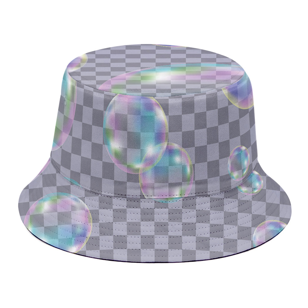 Colorful Soap Bubble Print Bucket Hat