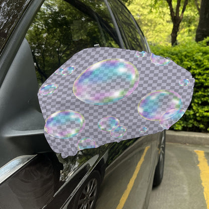 Colorful Soap Bubble Print Car Side Mirror Covers