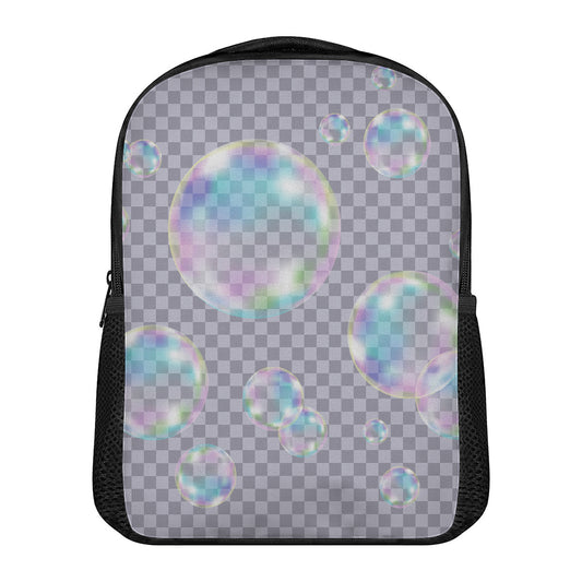 Colorful Soap Bubble Print Casual Backpack