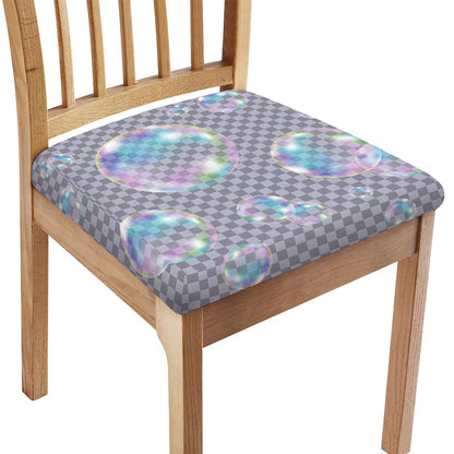 Colorful Soap Bubble Print Chair Cushion Cover