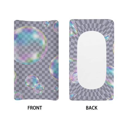 Colorful Soap Bubble Print Changing Pad Cover