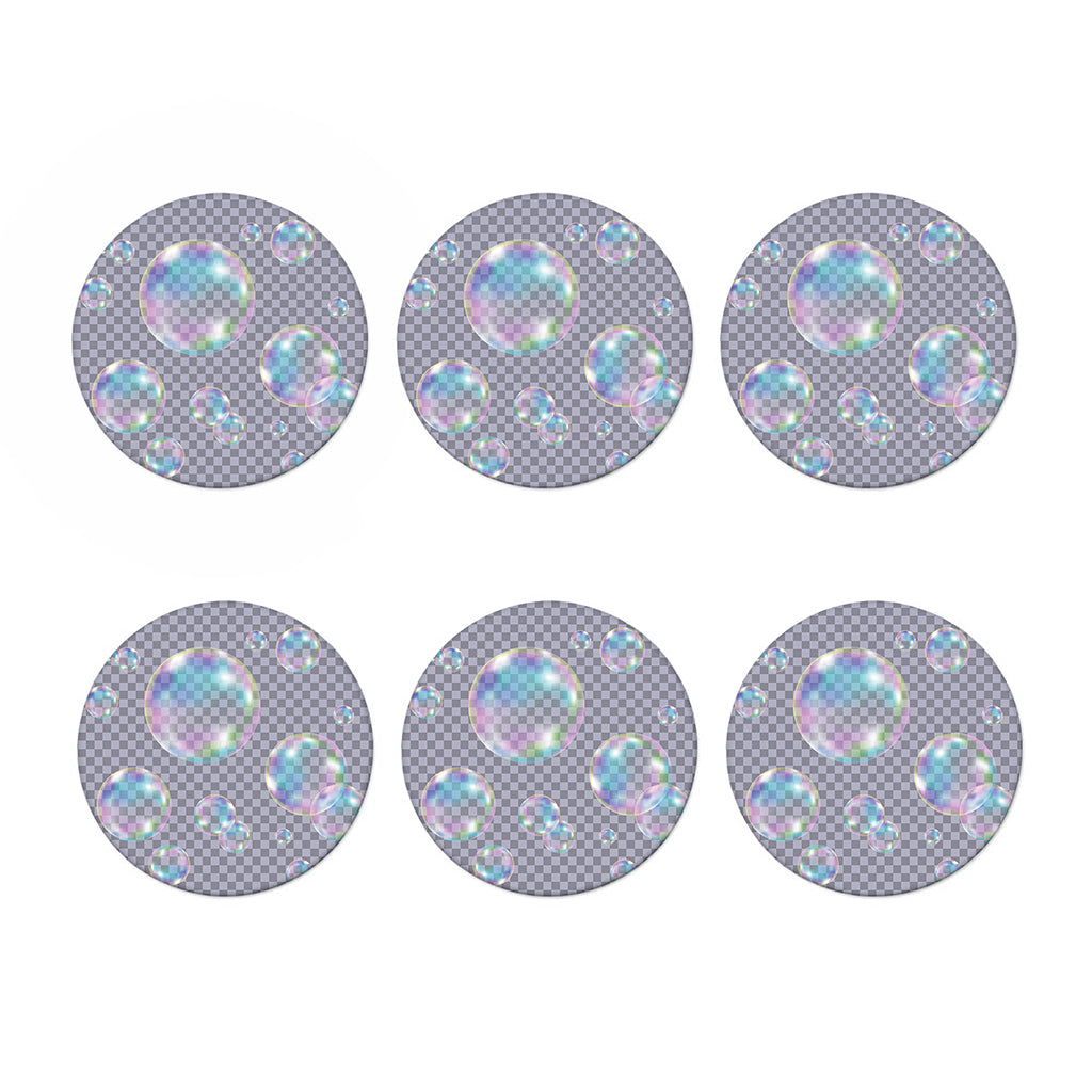 Colorful Soap Bubble Print Coaster Set