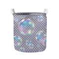 Colorful Soap Bubble Print Collapsible Laundry Basket