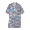 Colorful Soap Bubble Print Cotton Hawaiian Shirt