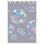 Colorful Soap Bubble Print Curtain