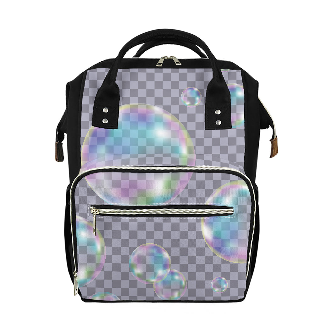 Colorful Soap Bubble Print Diaper Bag