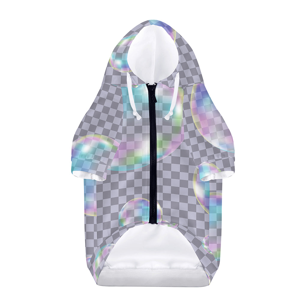 Colorful Soap Bubble Print Dog Zip Up Hoodie