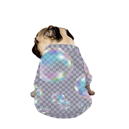Colorful Soap Bubble Print Dog Zip Up Jacket