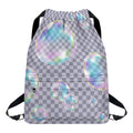 Colorful Soap Bubble Print Drawstring Backpack