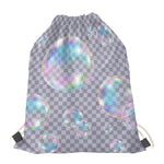 Colorful Soap Bubble Print Drawstring Bag