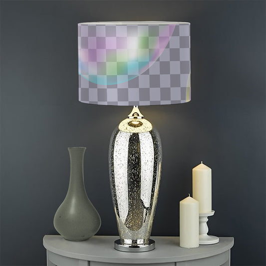 Colorful Soap Bubble Print Drum Lamp Shade