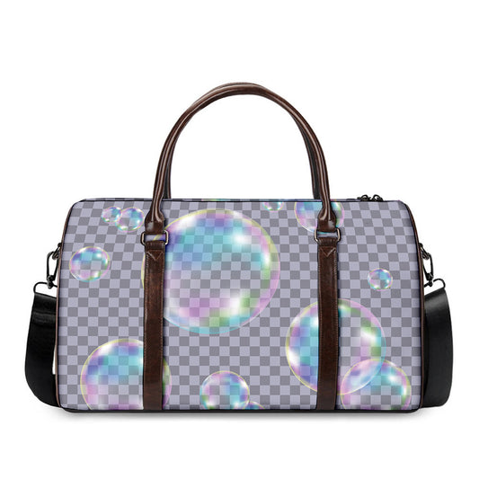 Colorful Soap Bubble Print Duffle Bag