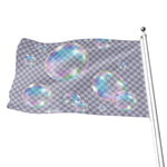 Colorful Soap Bubble Print Flag