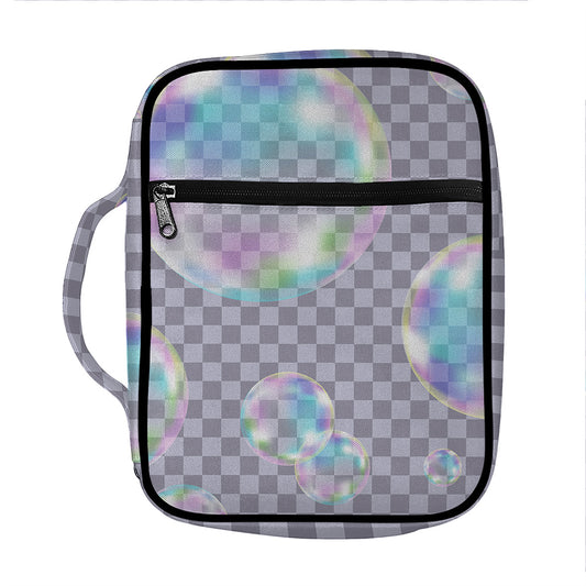 Colorful Soap Bubble Print Front Pocket Bible Bag