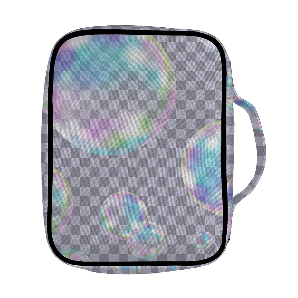 Colorful Soap Bubble Print Front Pocket Bible Bag
