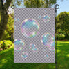 Colorful Soap Bubble Print Garden Flag